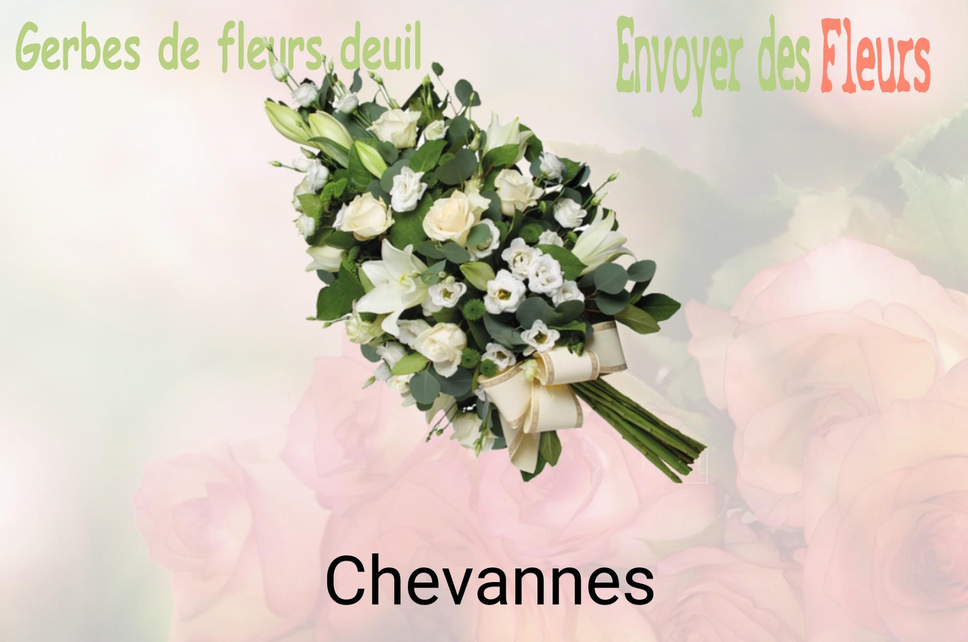 Gerbe de fleurs de deuil livrée à Chevannes